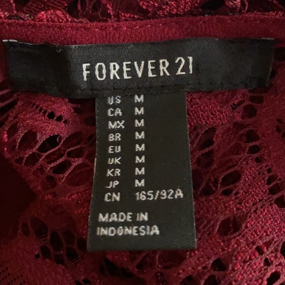 Forever 21 Burgundy Dress - Picture 5 of 6